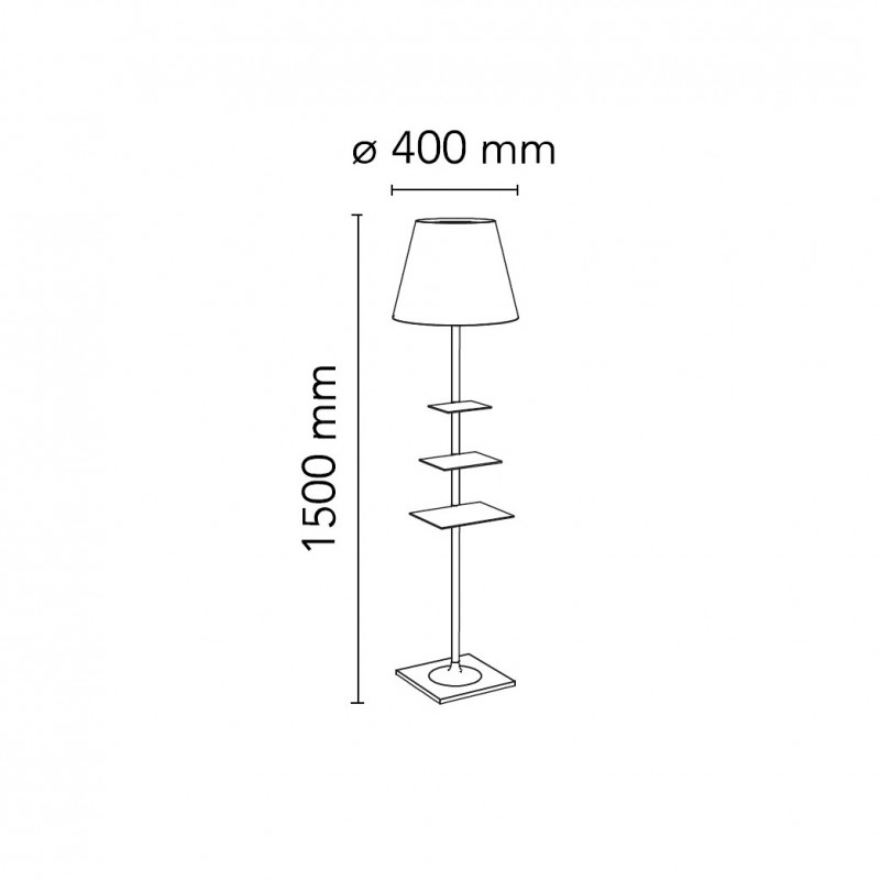 Specification Image for Flos Bibliotheque Nationale Floor Lamp