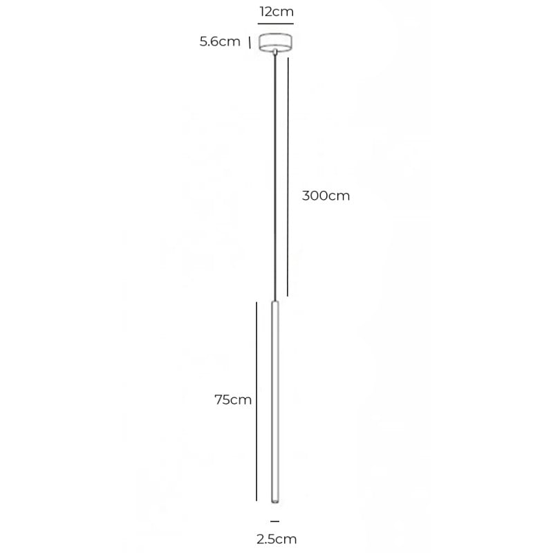 Specification Image for Davide Groppi Miss 1 LED Suspension Light
