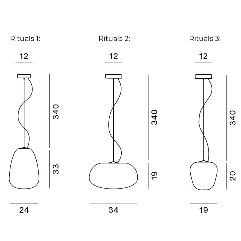 Specification Image for Foscarini Rituals Pendant Light