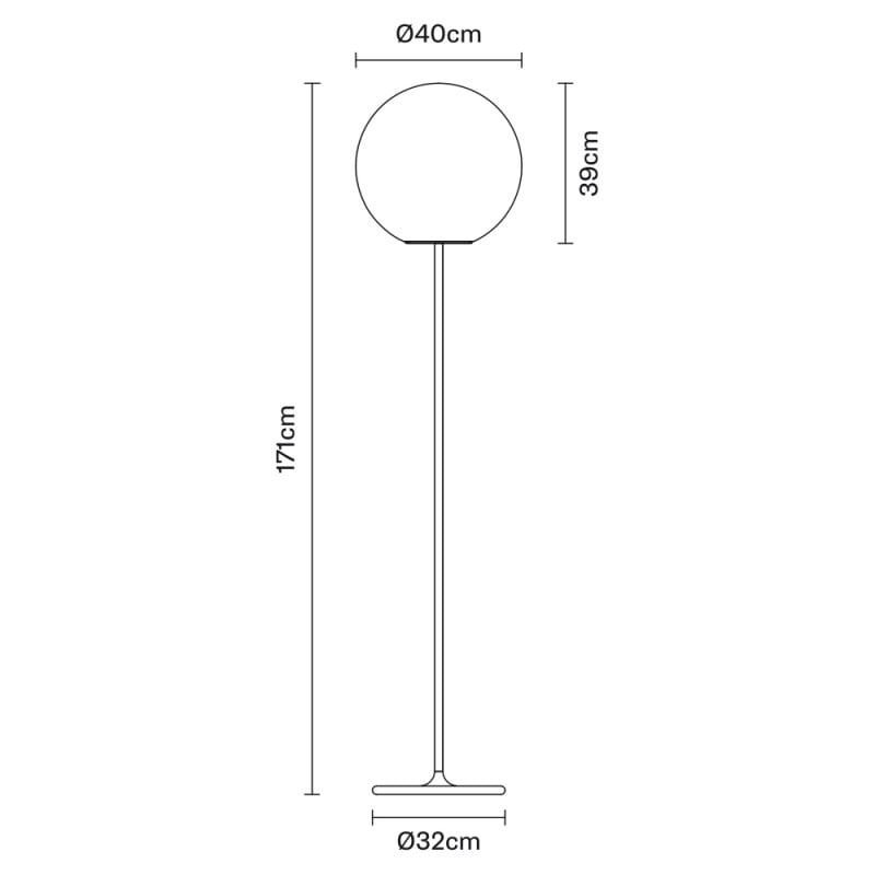 Specification Image for Fabbian Lumi Sfera Floor Lamp