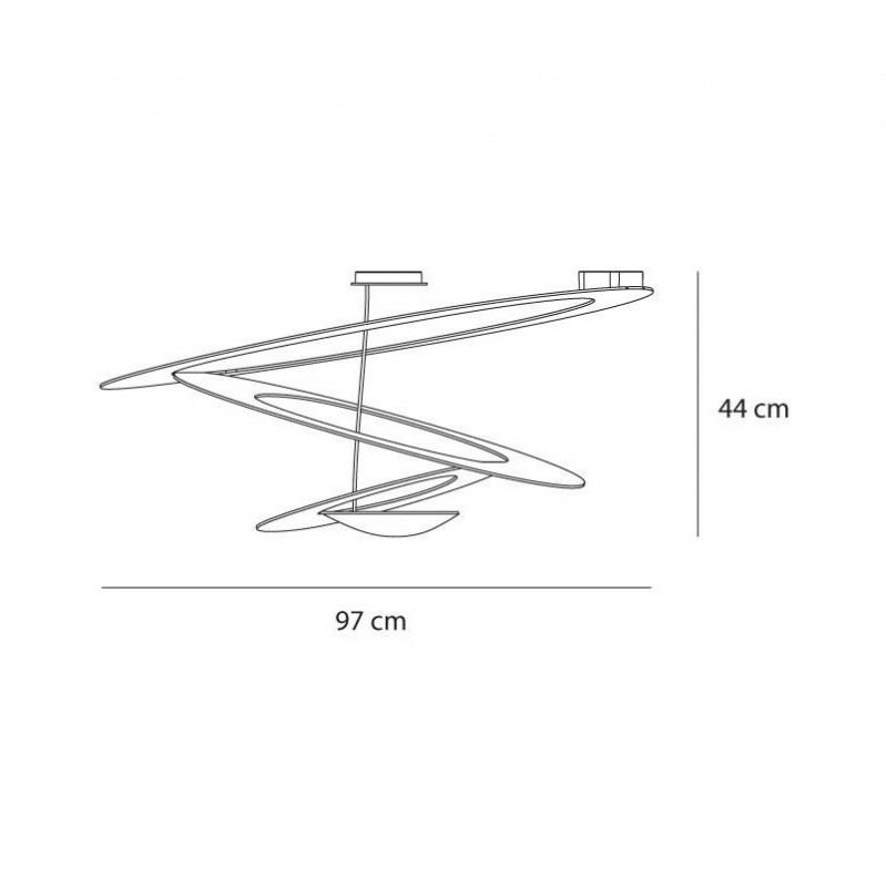 Specification image for Artemide Pirce LED Ceiling Light