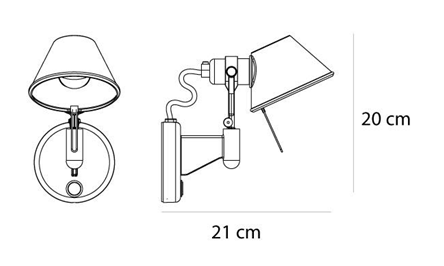 Artemide Tolomeo Faretto Micro Wall Light LED