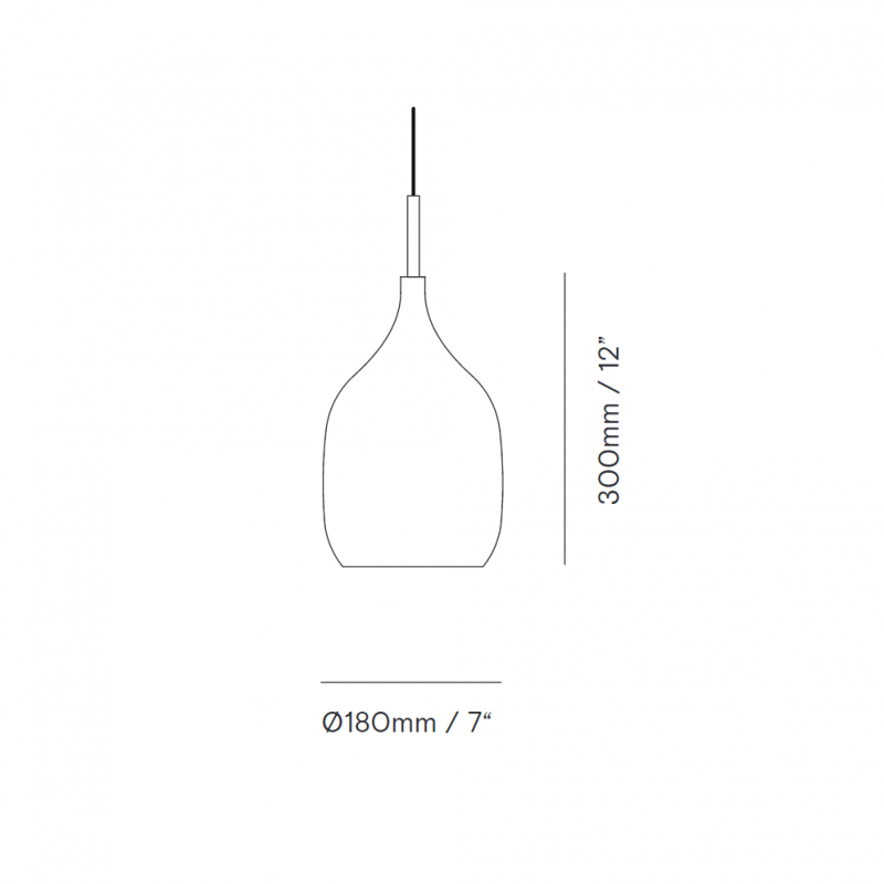 Specification image for Decode Vessel Small Pendant