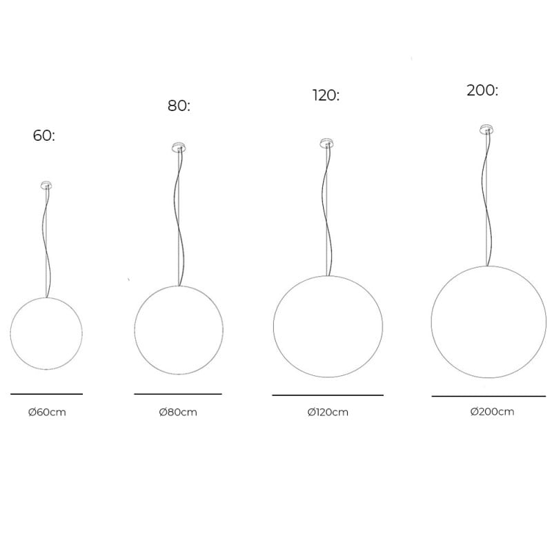 Specification Image for Davide Groppi Moon Suspension