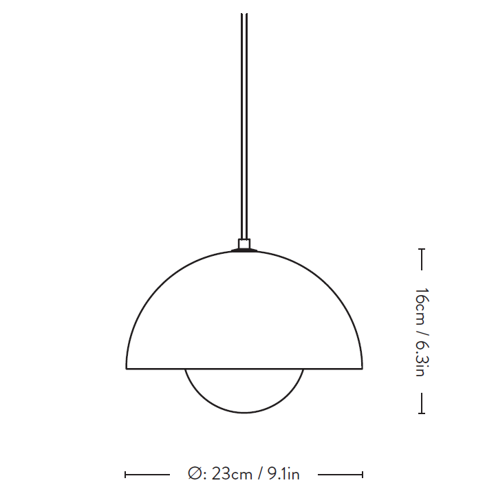 &Tradition Flowerpot VP1 Pendant Specification