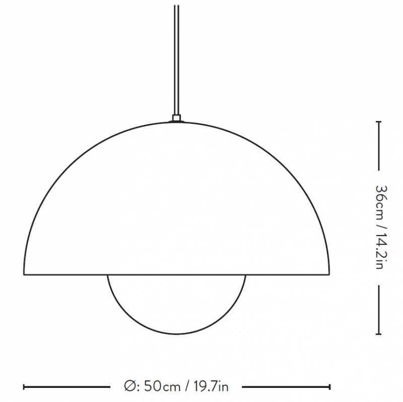 &Tradition Flowerpot VP2 Pendant Specification