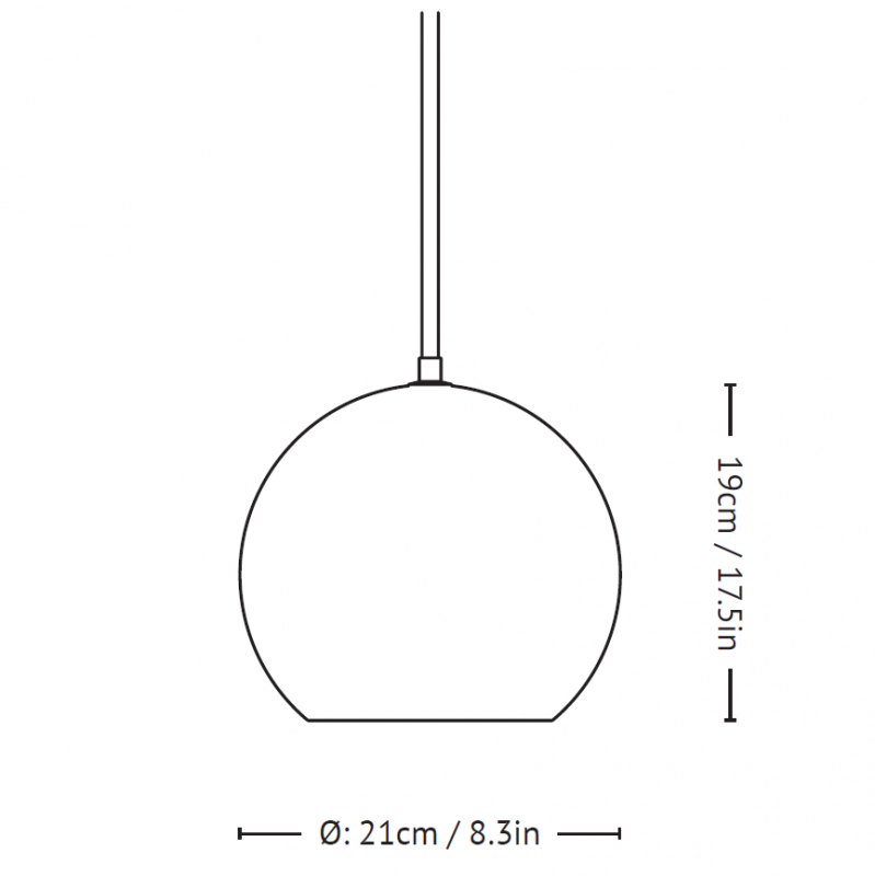 Specification image for &Tradition Topan VP6 Pendant