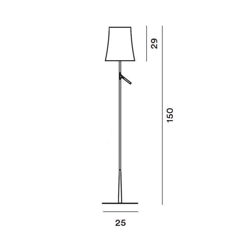 Specification image for Foscarini Birdie LED Floor Lamp