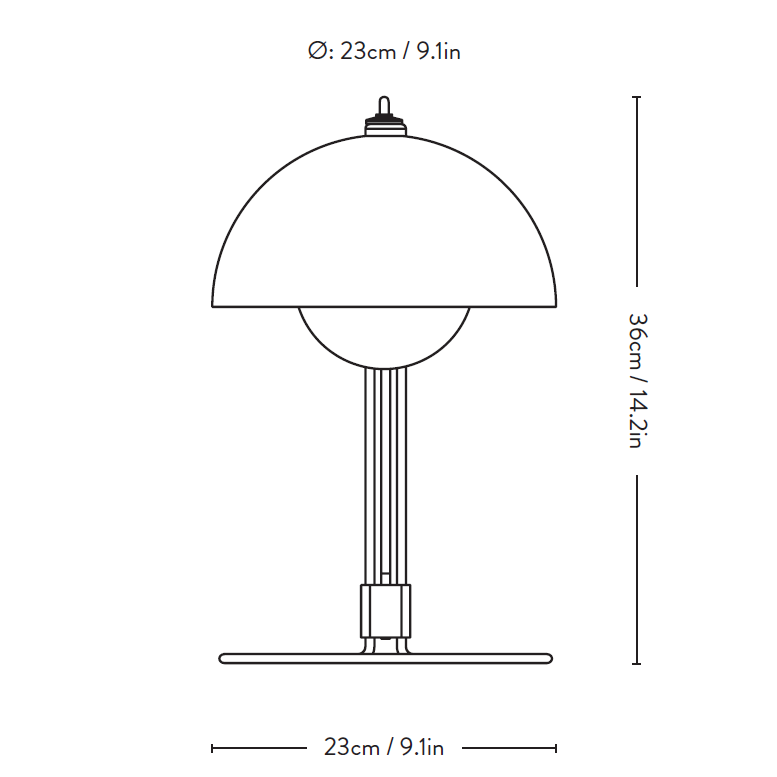 &Tradition Flowerpot VP4 Table Lamp Specification