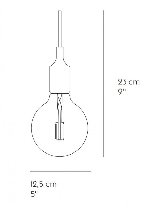 Specification image for Muuto E27 Pendant Light
