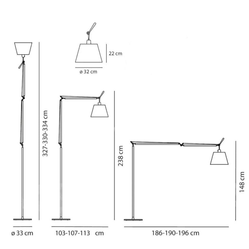 Specification image for Artemide Tolomeo Mega LED Floor