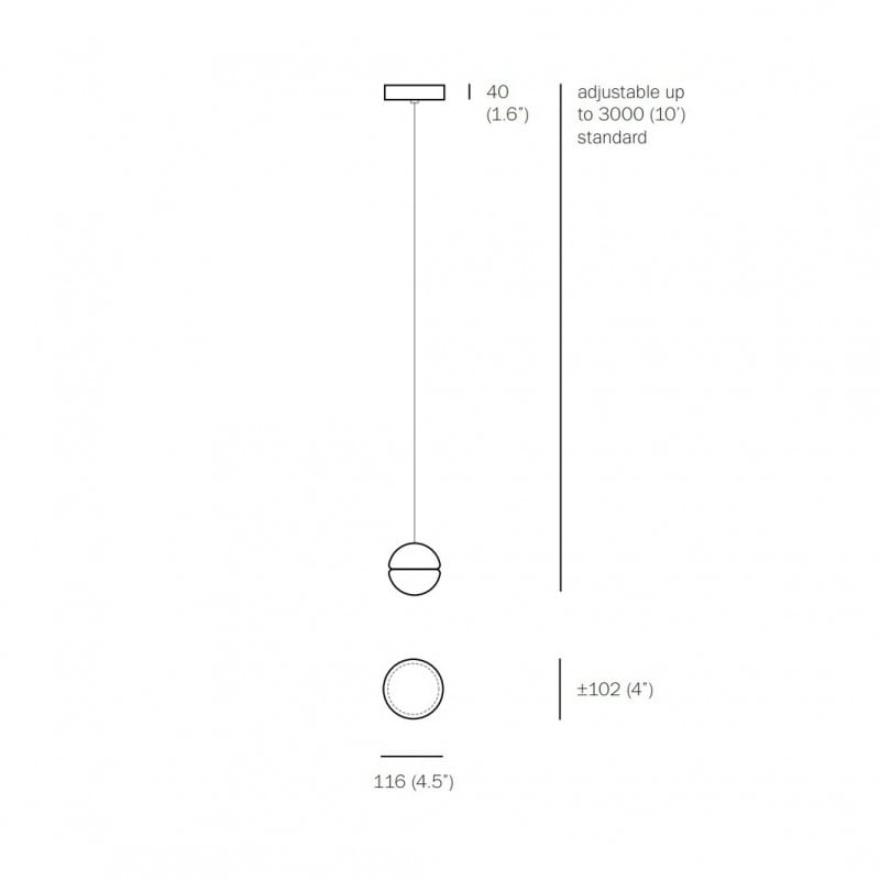 Specification image for Bocci 14 Single Pendant