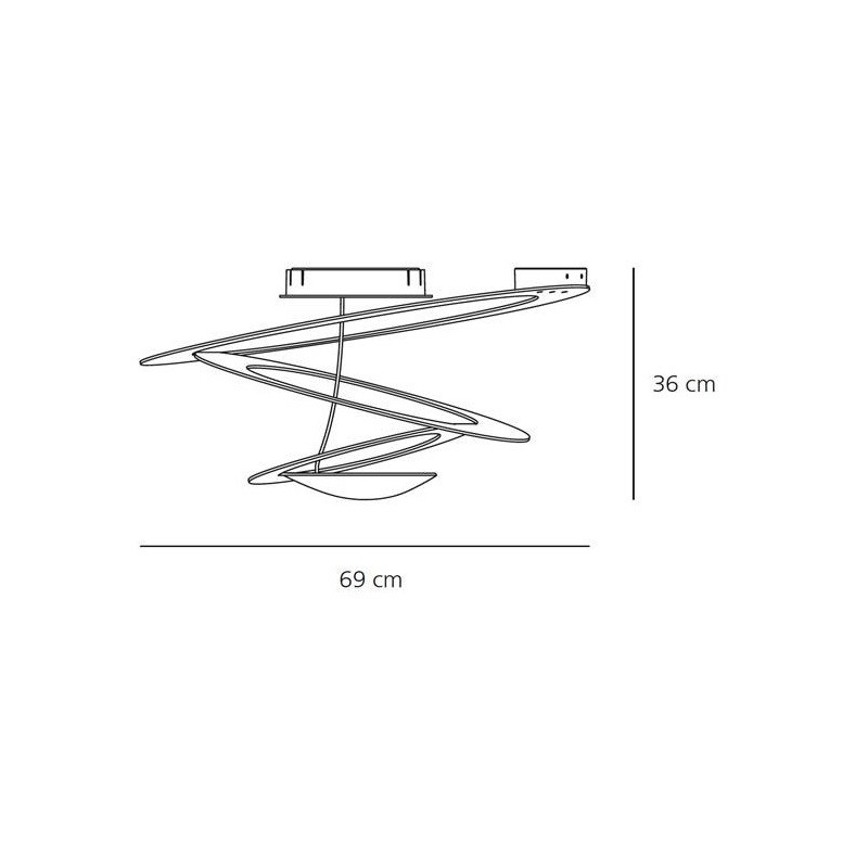 Specification image for Artemide Pirce Ceiling LED light