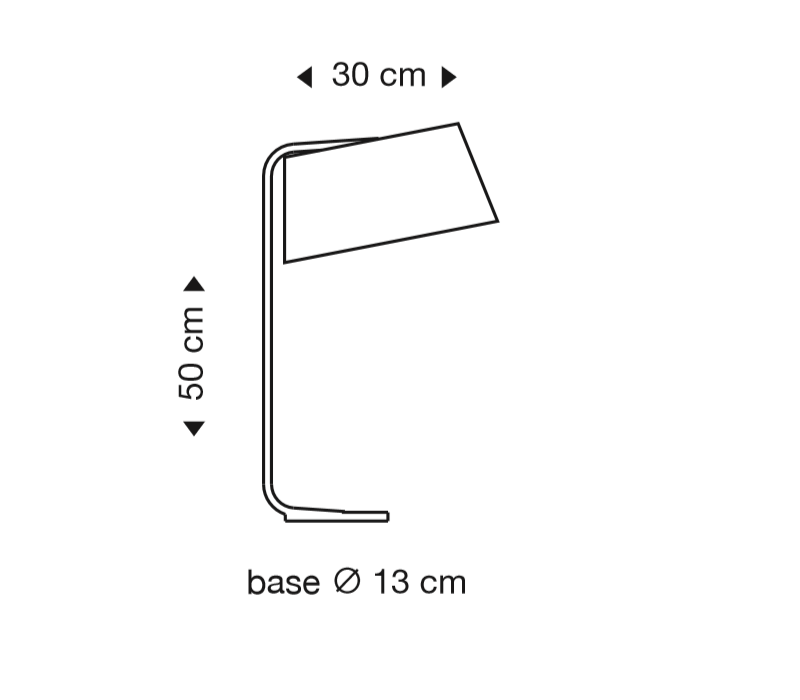 Specification Image for Secto Owalo 7020 LED Table Lamp 
