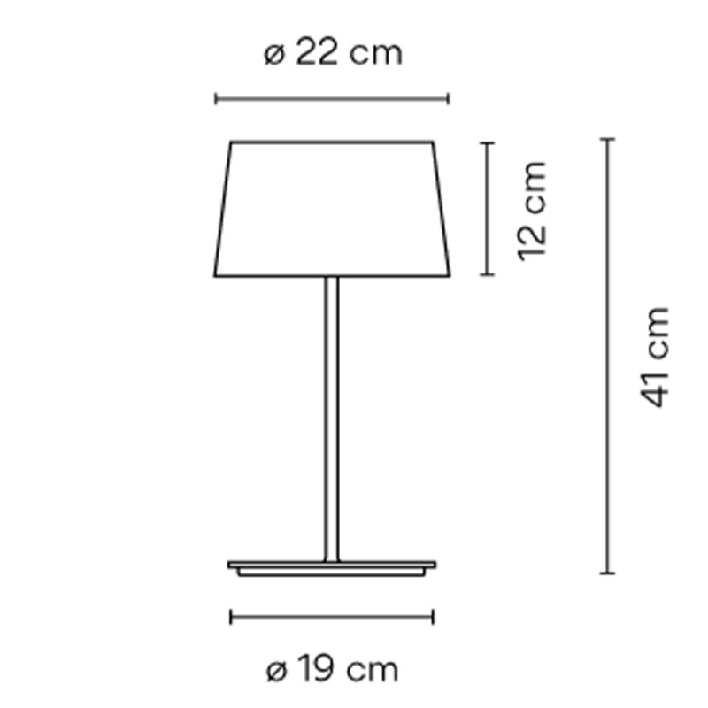 Specification Image for Vibia Warm Table Lamp