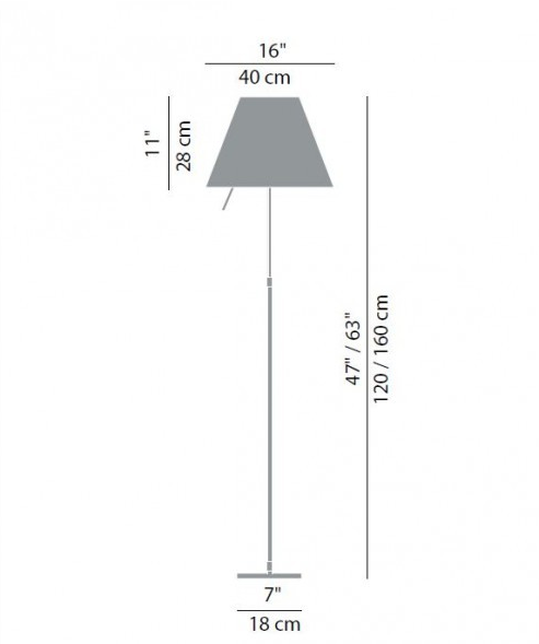 Specification Image for Costanza Telescopic Floor Lamp