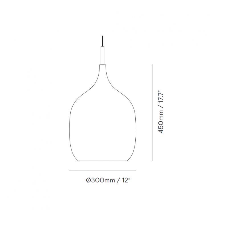 Specification image for Decode Vessel Large Pendant