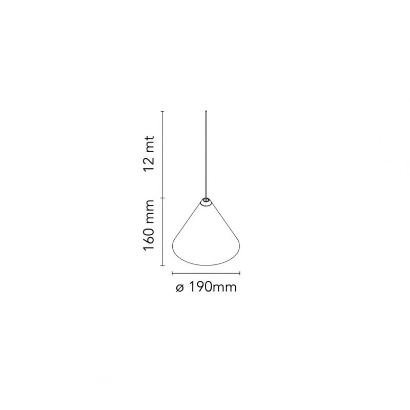 Specification image for Flos String Light Cone LED Pendant