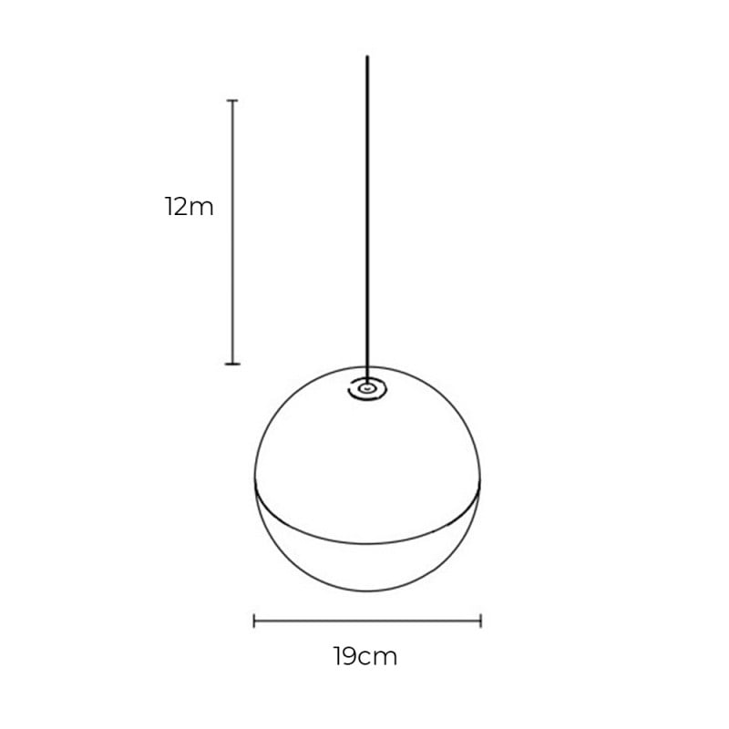 Specification Image for Flos String Light Sphere LED Pendant