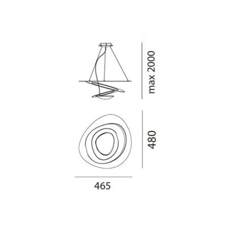 Specification Image for Artemide Pirce Micro Suspension LED light