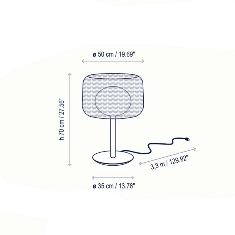 Specification Image for Fora Outdoor Table Lamp