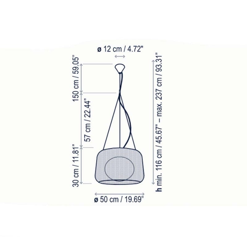 Specification image for Bover Fora S Pendant 