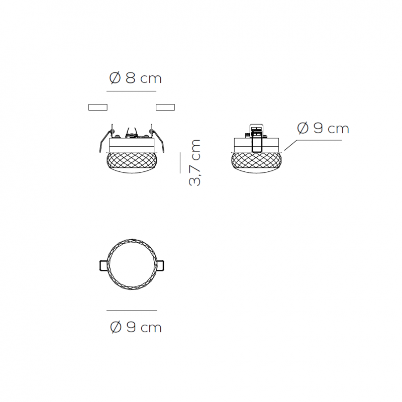 Specification image for Axolight Fairy LED Recessed Light