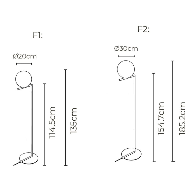 Specification Image for Flos IC Floor Lamp