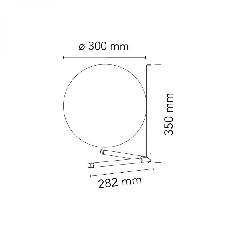 Specification image for Flos IC T2 Table Lamp