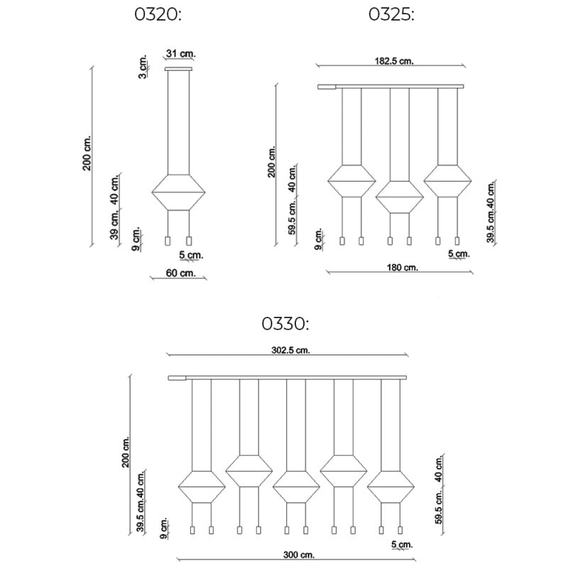 Specification Image for Vibia Wireflow Lineal LED Suspension