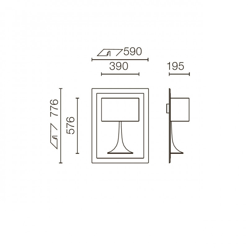 Specification image for Flos Soft Spun LED Table Lamp