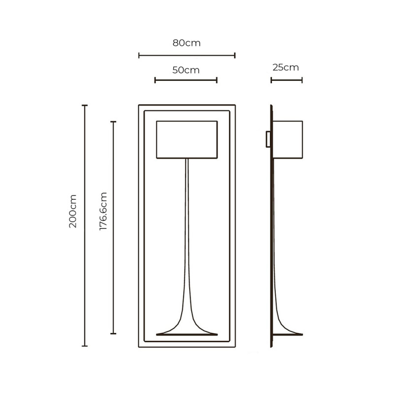 Specification Image for Flos Soft Spun LED Floor Lamp