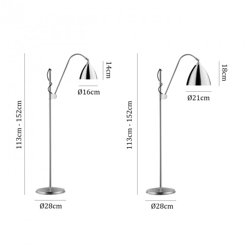 Specification image for Bestlite BL4 Floor Lamp