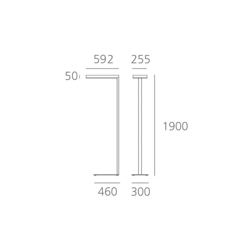 Specification image for Artemide Architectural Chocolate LED Floor Lamp