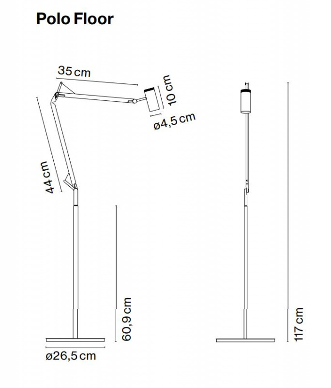 Marset Polo LED Floor Lamp Specification 