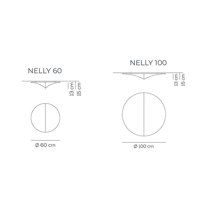 Specification Image for Axolight Nelly Ceiling/Wall Light Specification Image for Axolight Nelly Ceiling/Wall Light