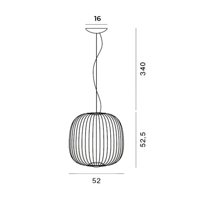 Specification Image for Foscarini Spokes 2 LED Pendant