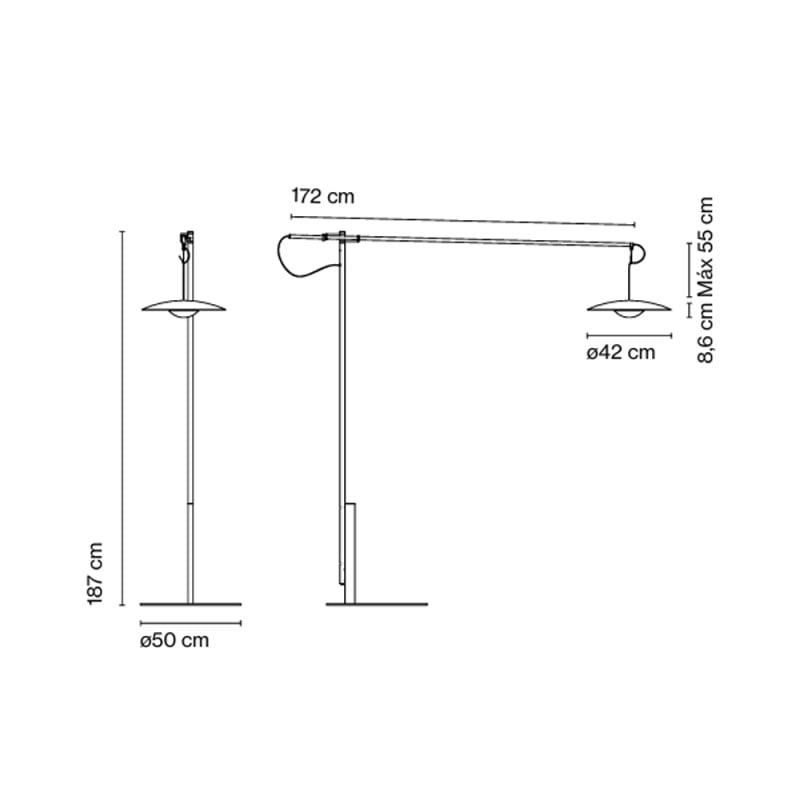 Specification Image for Marset Ginger XL 42 LED Floor Lamp