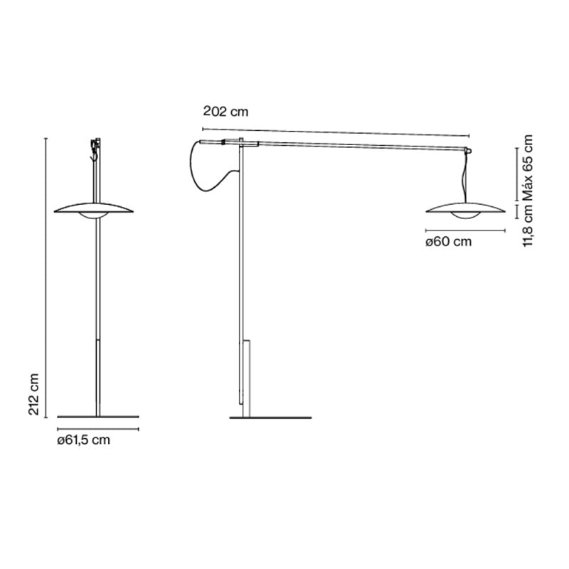 Specification Image for Marset Ginger XXL 60 LED Floor Lamp