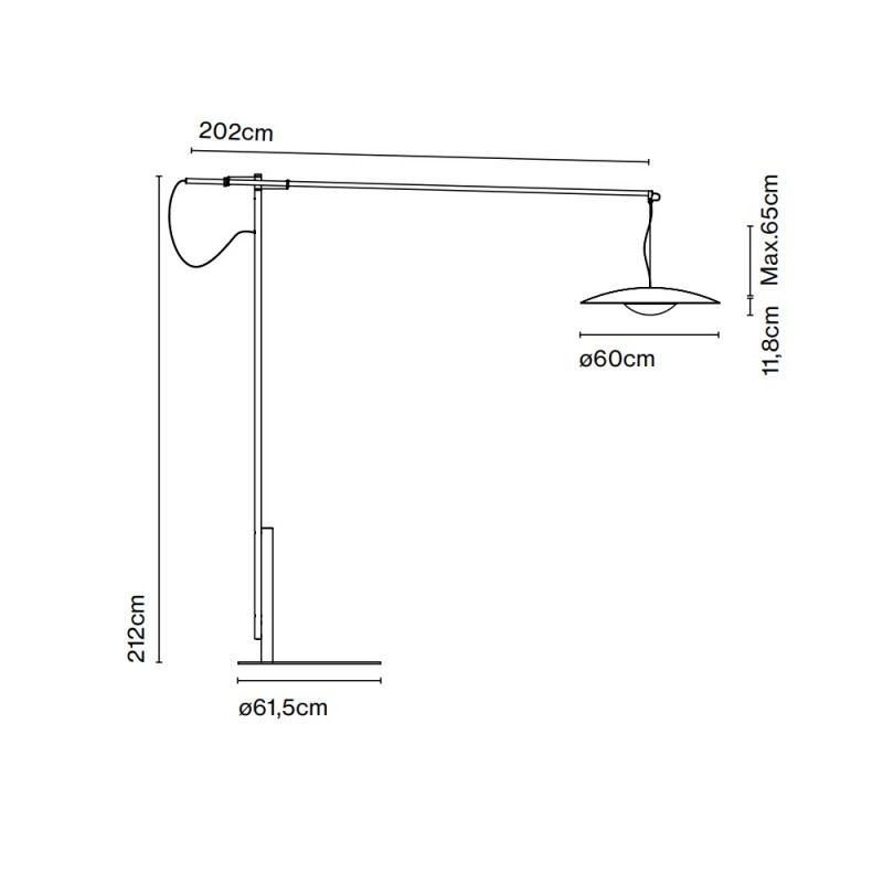 Marset Ginger XXL 60 LED Floor Lamp Specification 