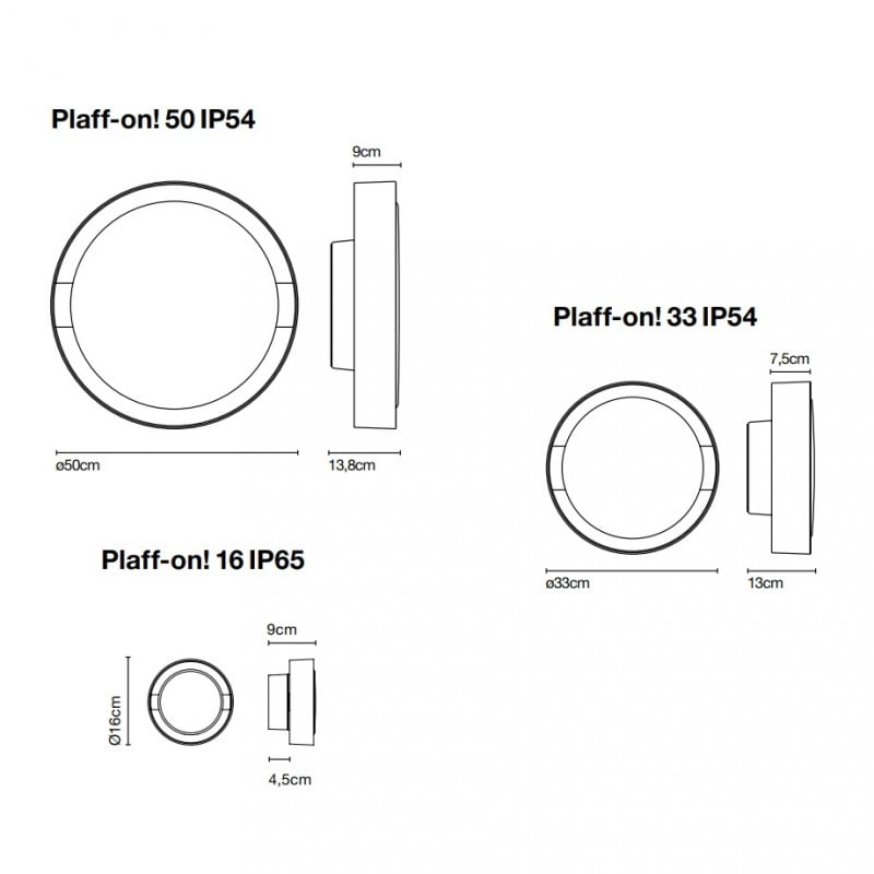 Marset Plaff-on! LED Ceiling and Wall Light Specification 