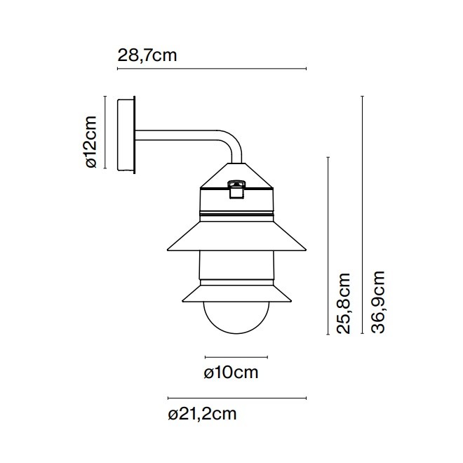 Marset Santorini Fixed Stem Wall Light