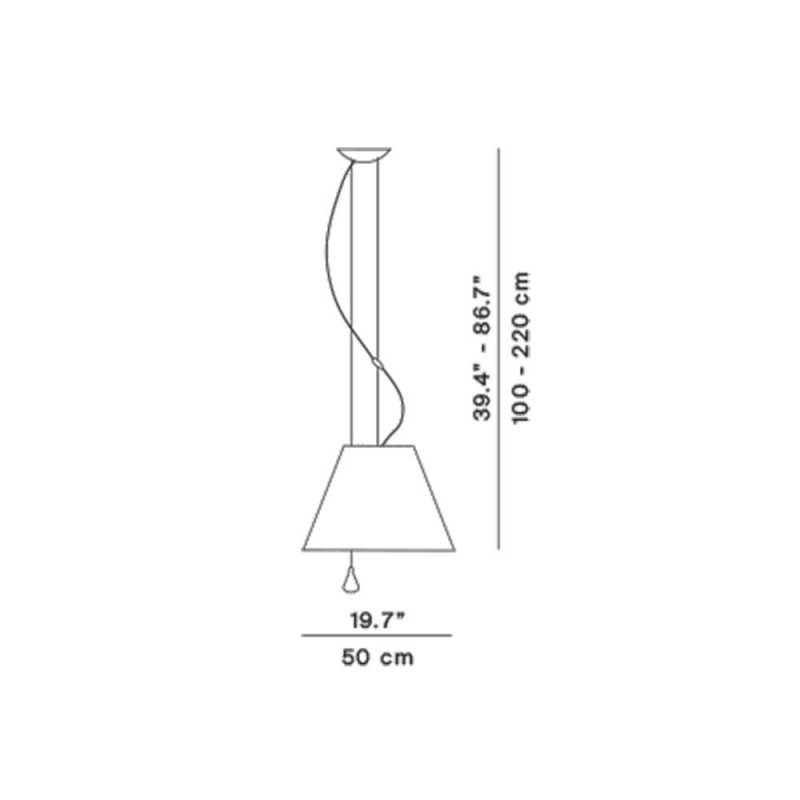 Specification Image for Luceplan Lady Costanza Suspension Light