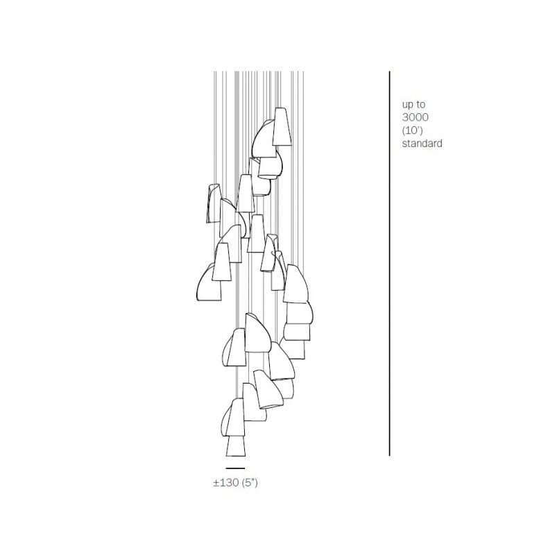 Specification image for Bocci 21 Series Chandelier