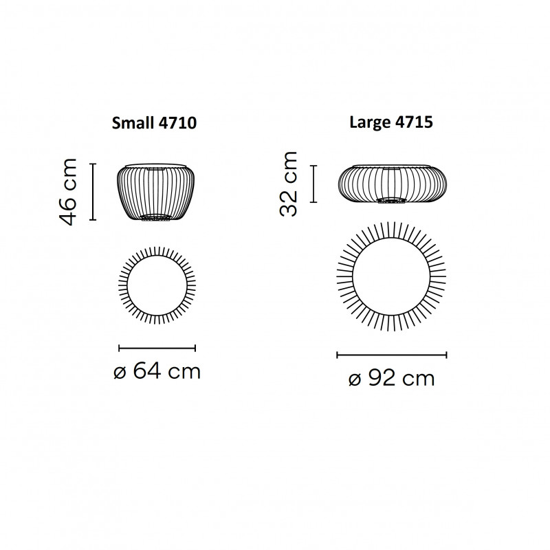 Specification image for Vibia Meridiano LED Outdoor Floor Lamp