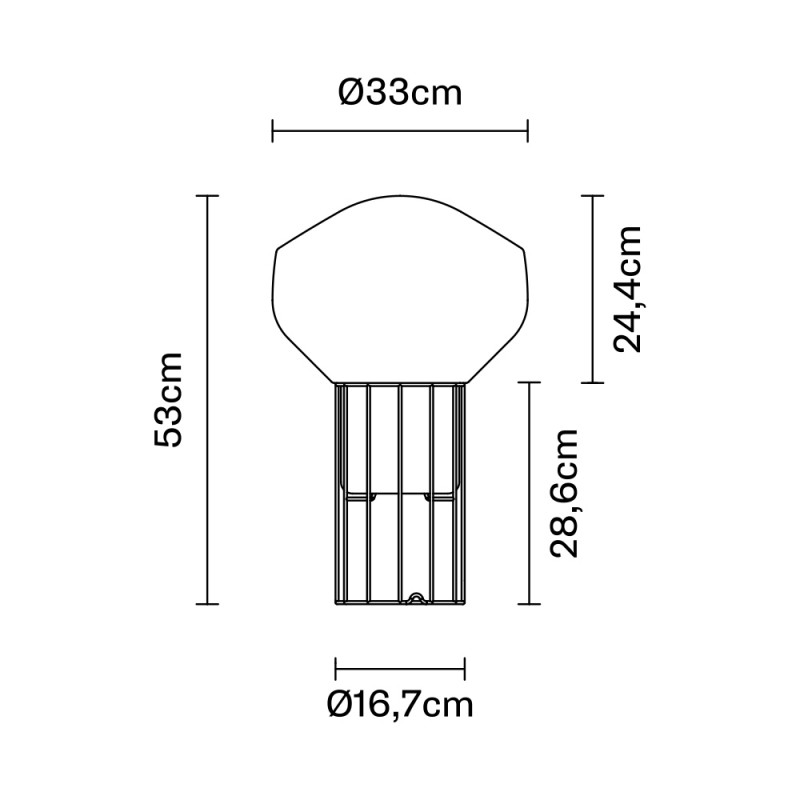 Specification Image for Fabbian Aerostat Table Lamp