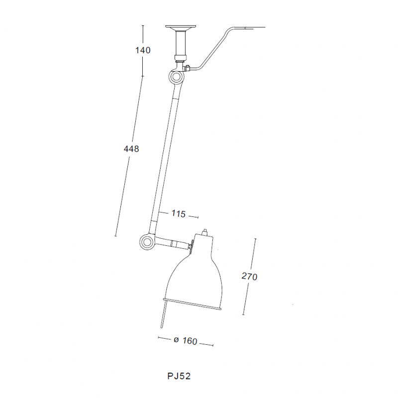 Specification Image for PJ52 Ceiling Light