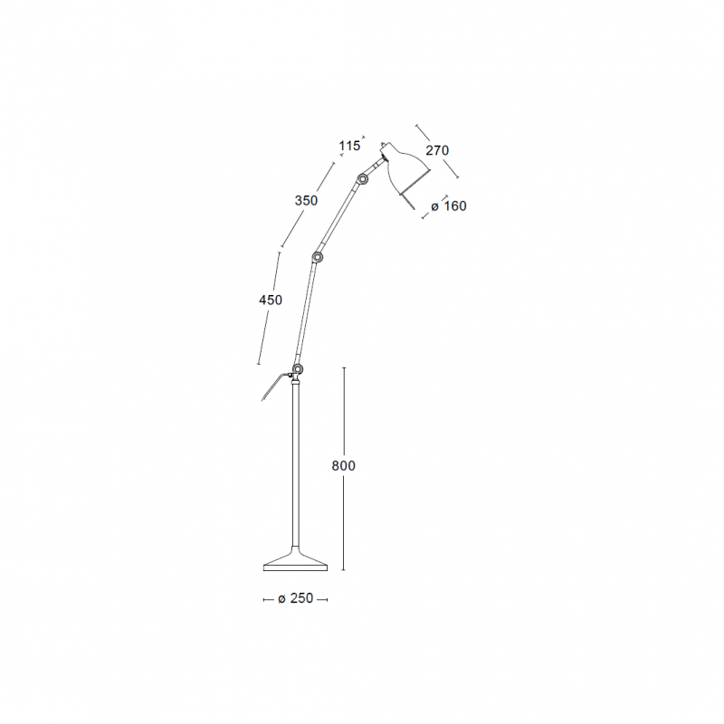 Specification Image for Orsjo Belysning PJ80 Floor Lamp