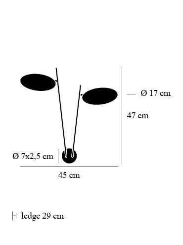 Specification Image for Catellani & Smith Lederam W2 LED Wall Light