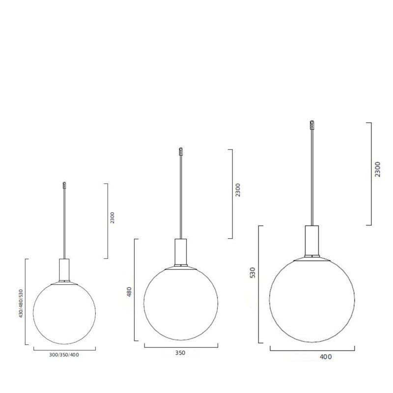 Specification image for Zero Fog LED Pendant